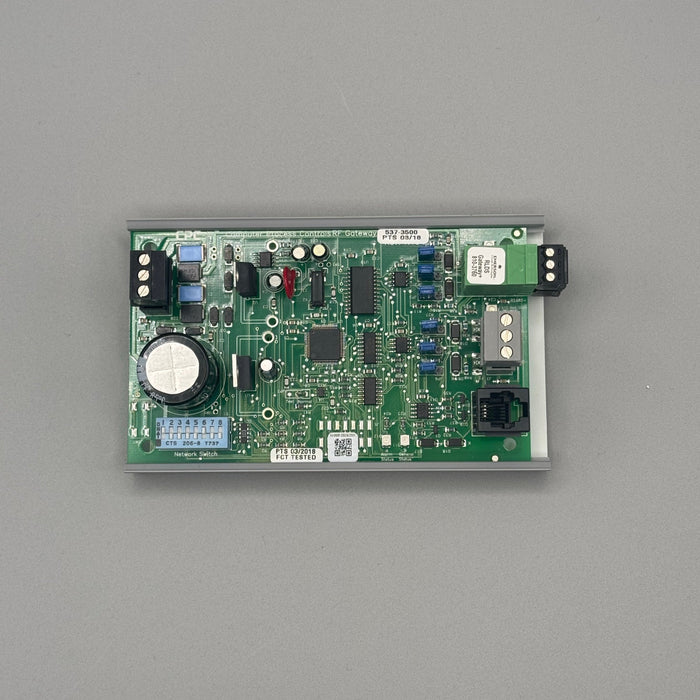 Image of the Gateway Board connecting E2, Einstein, or REFLECS controllers to up to 3 RLDS units via MODBUS and RS-485 for easy setup and leak detection.
