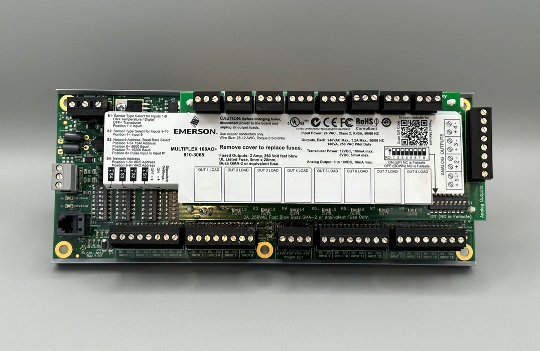 810-3065 - Emerson MultiFlex 168AO-16 Input, 8 Relay Out