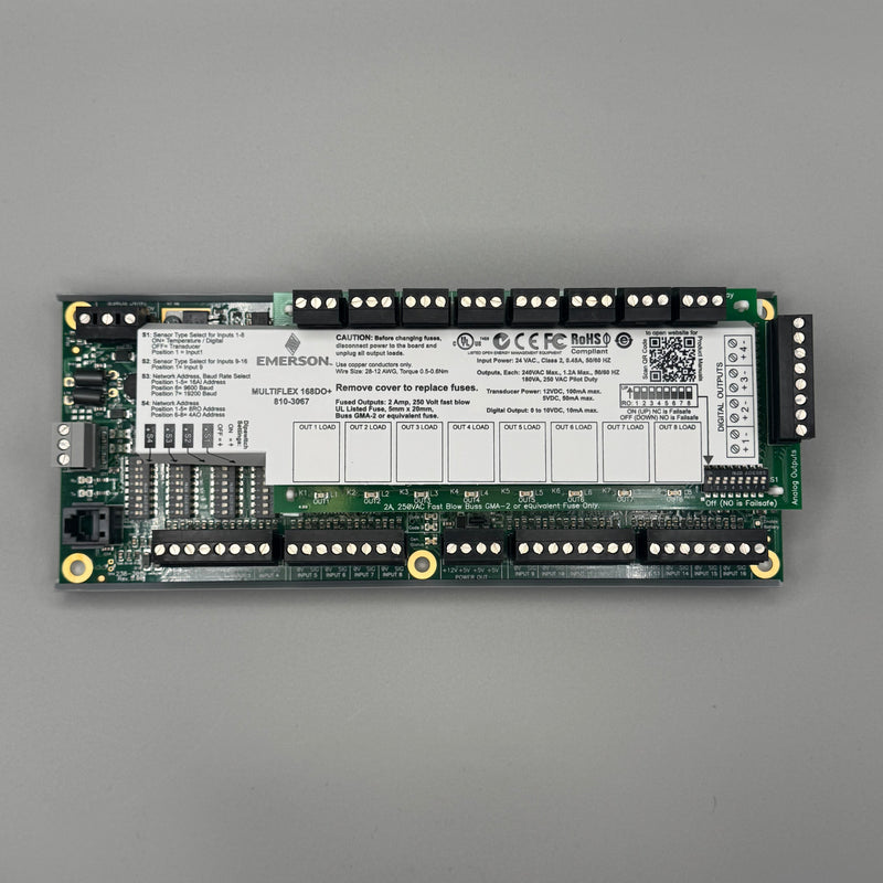 810-3067 Copeland/Emerson MultiFlex 168DO-16 Input, 8 Relay Out Board
