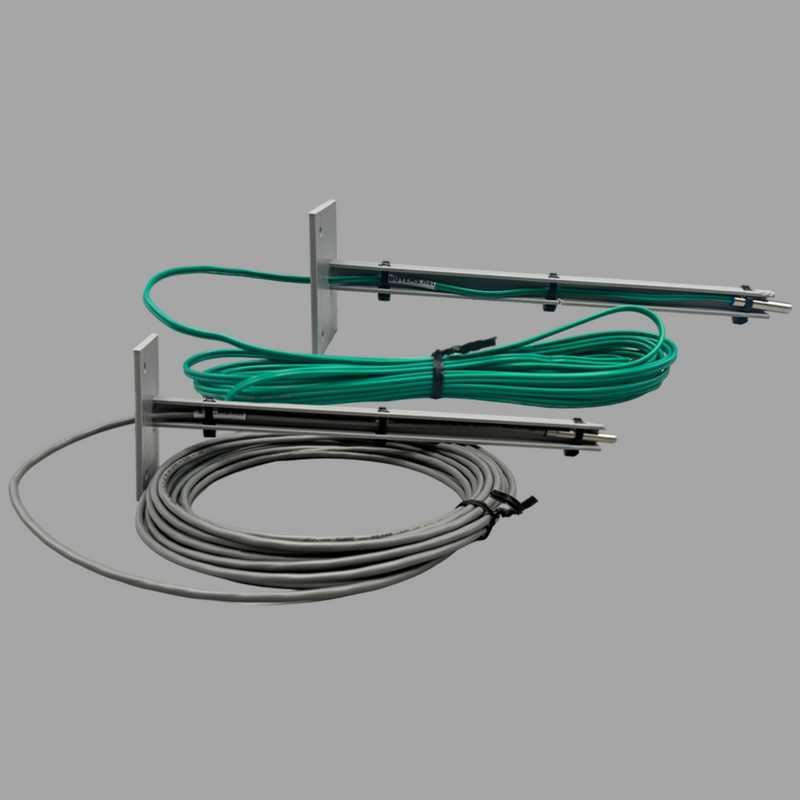 ETC-ASTP-X air supply temperature sensor with 20-foot cable, available in 10k Type 2 and PT1000 variants for Copeland Emerson and Danfoss HVAC systems
