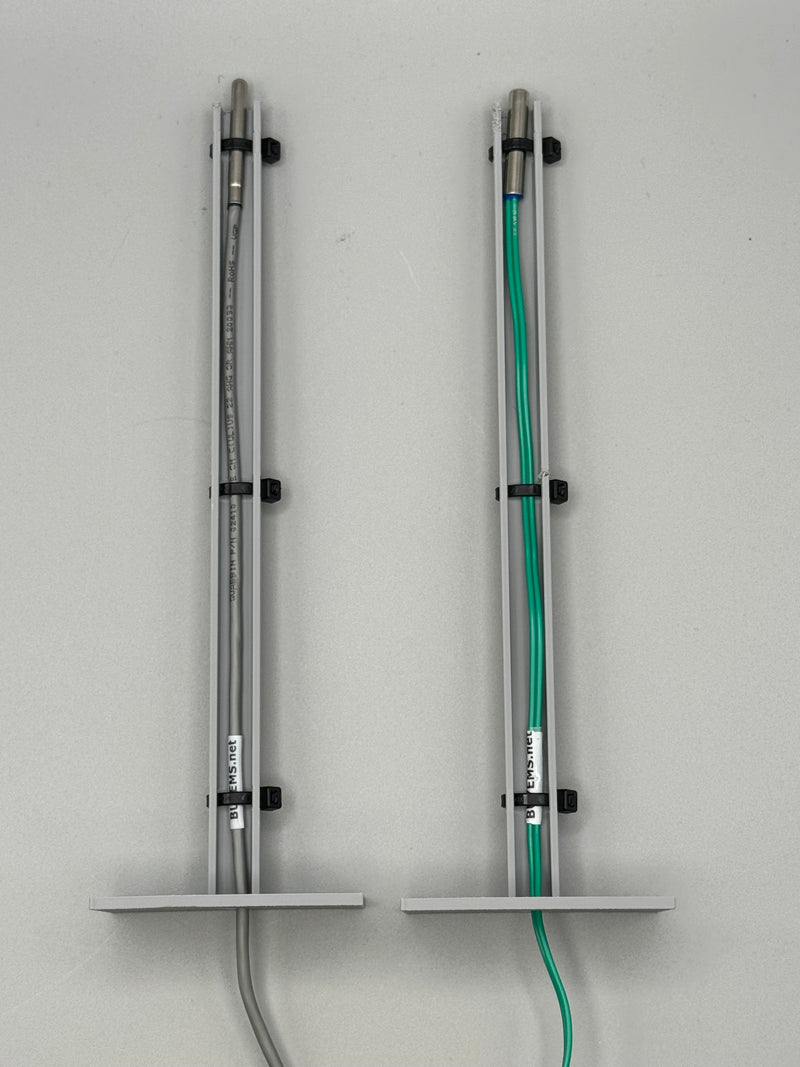 ETC-ASTP-X air supply temperature sensor with 20-foot cable, available in 10k Type 2 and PT1000 variants for Copeland Emerson and Danfoss HVAC systems