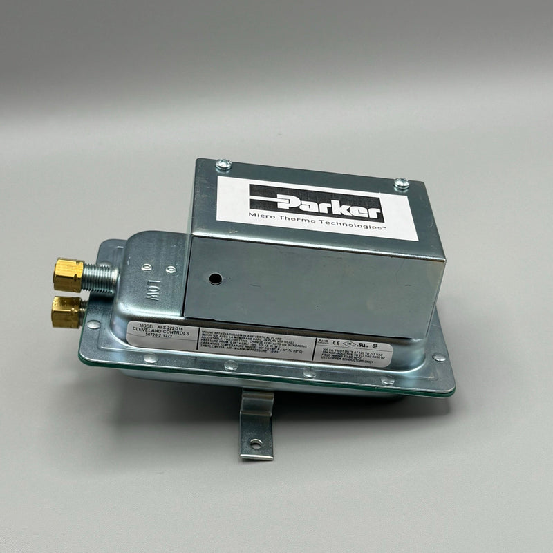 Parker Air Pressure Switch 023-0057 (AFS-222-316) — reliable air pressure monitoring for HVAC-R systems. Voltage: 120-277 VAC, Frequency: 50/60 Hz, Current: 15 A. Durable and easy to install.