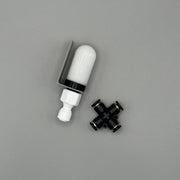 Gas detection splitter kit with filters and brackets for Bacharach monitoring systems, designed for clean and accurate sampling lines.