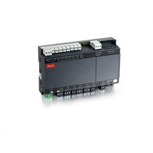 084B4082 Danfoss AK-CC 55 Single Coil Controller with five relays, designed for efficient refrigeration control and compatible with AKV valves, suitable for CO2 compliant refrigeration systems.